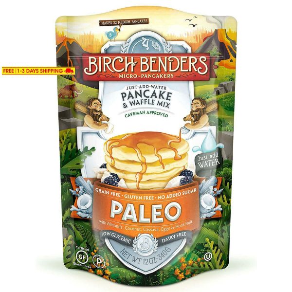 Paleo Pancake  Waffle Mix By Birch Benders, Low-Carb, High Protein, High Fiber,