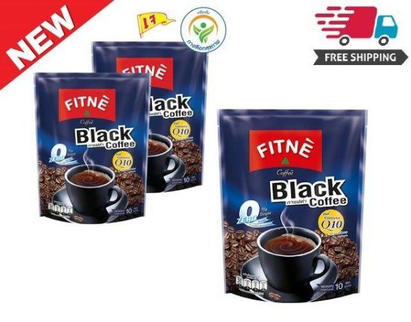 Fitne Black Coffee Coenzyme Q10 Weight Loss Slim Faster Natural Detox Sugar 0%