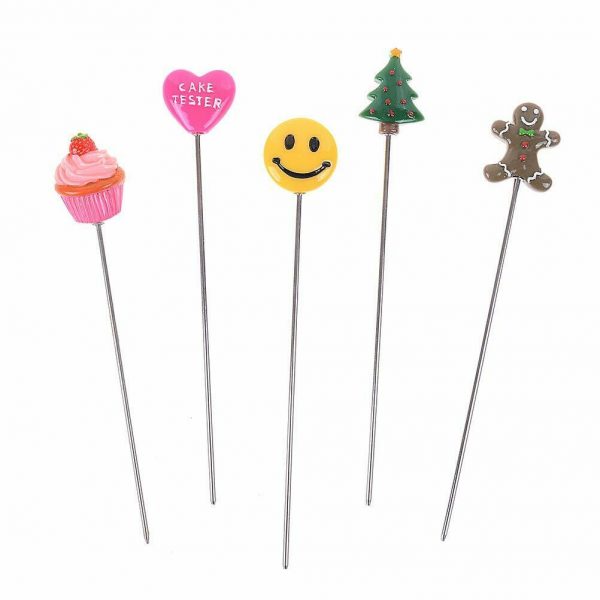5 Pack Cake Tester Christmas Theme Stainless Steel Cake Tester Baking Cooking Lo